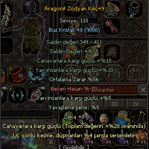 20 CANAVAR ARAGONİT KILIC- 200 BUZ -75 ŞİMŞEK